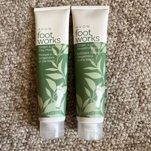 Avon Foot Works Ginger & White Tea Set - Green and White